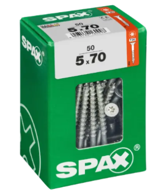 Spax Universalschraube WIROX, 5x70, 50 Stück, 4191020500707